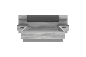 Łóżko 140/190 cm z szafkami nocnymi Leonard LNRL1142-M160