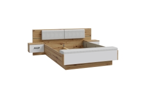 Łóżko 160x200 cm z szafkami nocnymi Anuksan RDNL1611B-M773