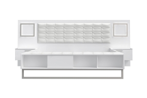 Łóżko 180/200 cm ze stolkami nocnymi SIRIUS CROWN SRCL1181B-C87