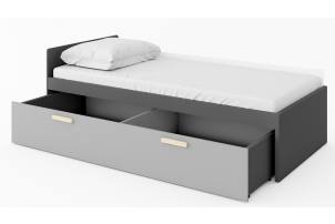 Łóżko powdwójne z matercami POK-PO-13/PO-15