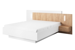 Łóżko 160/200cm ze stolikami nocnymi 3D