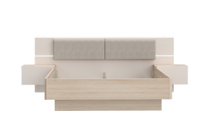 Łóżko 160/200 cm ze stolikami nocnymi PANOPTIK PNPL3161B-Q203