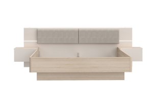 Łóżko 160/200 cm ze stolikami nocnymi PANOPTIK PNPL3181B-Q203